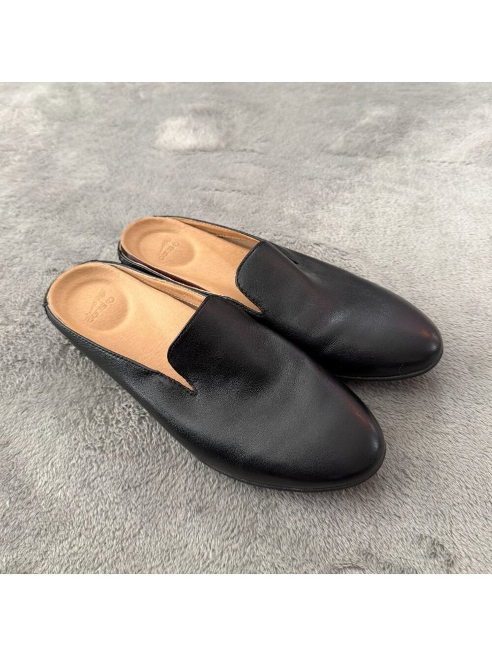 Dansko Lexie Black Leather Mules Slip On Shoes Womens 38 7.5 8